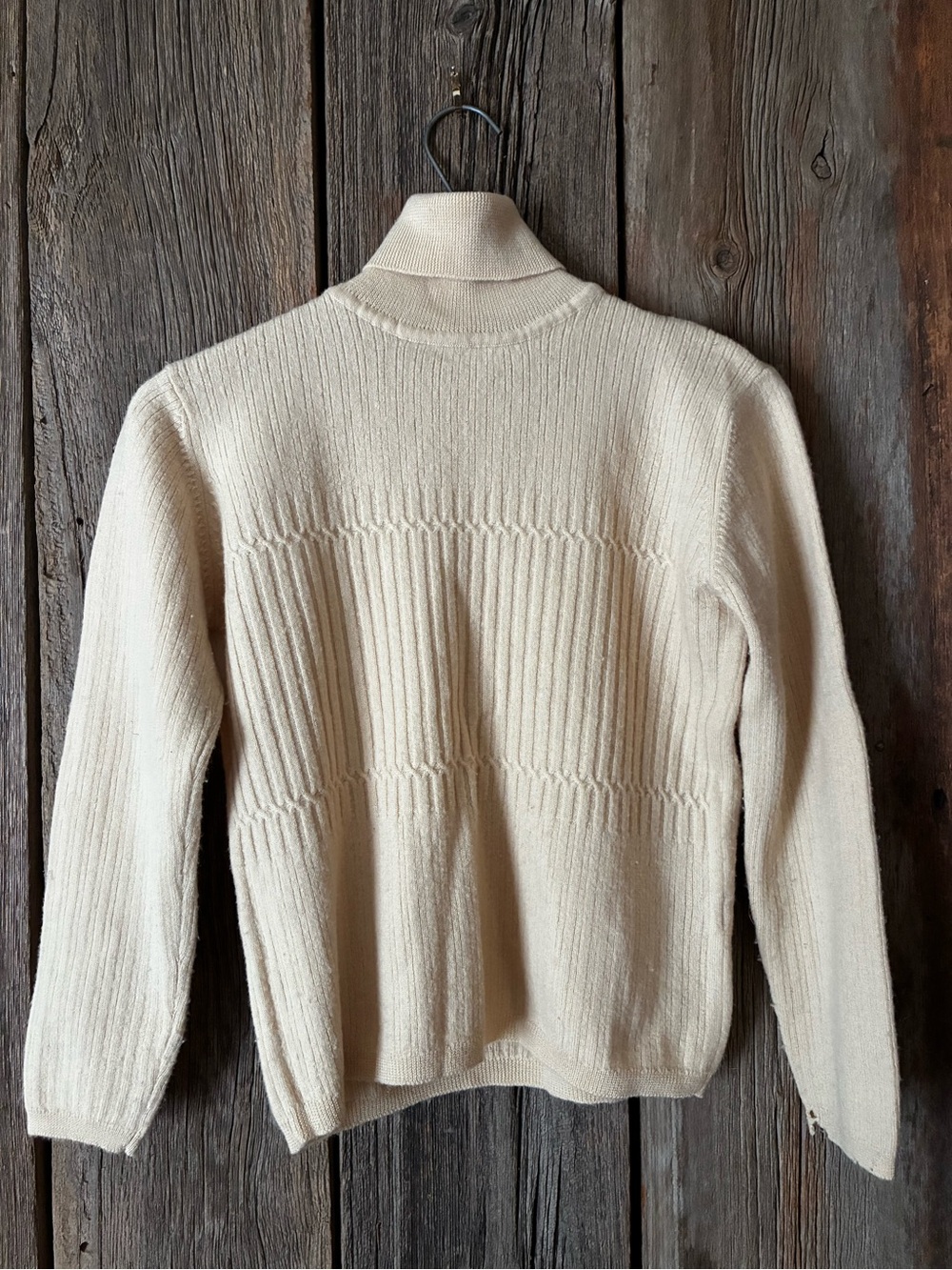 Vintage Cream Yellow Wool Turtleneck Rino Rossi M